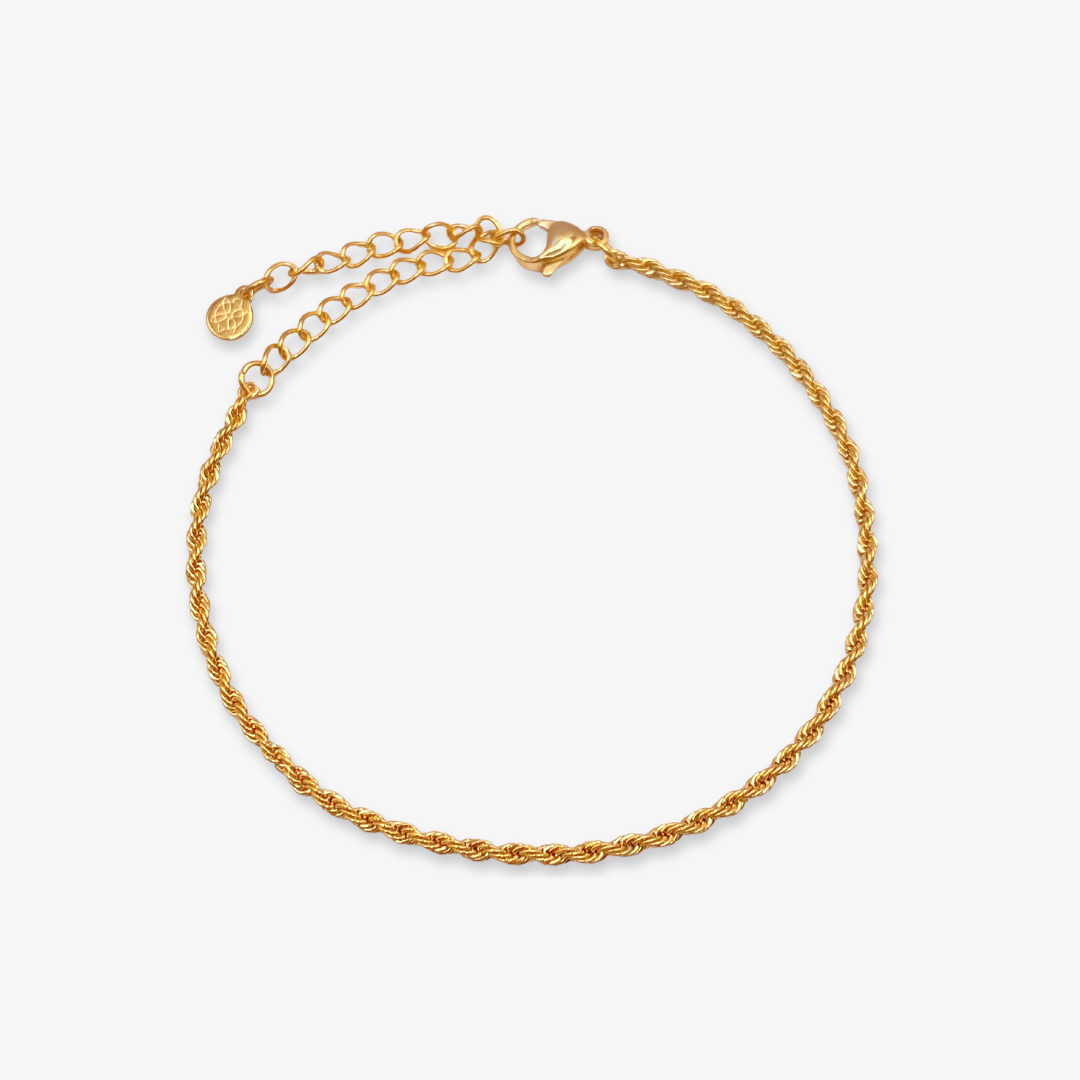 Rope Chain Bracelet -  Gold Plated