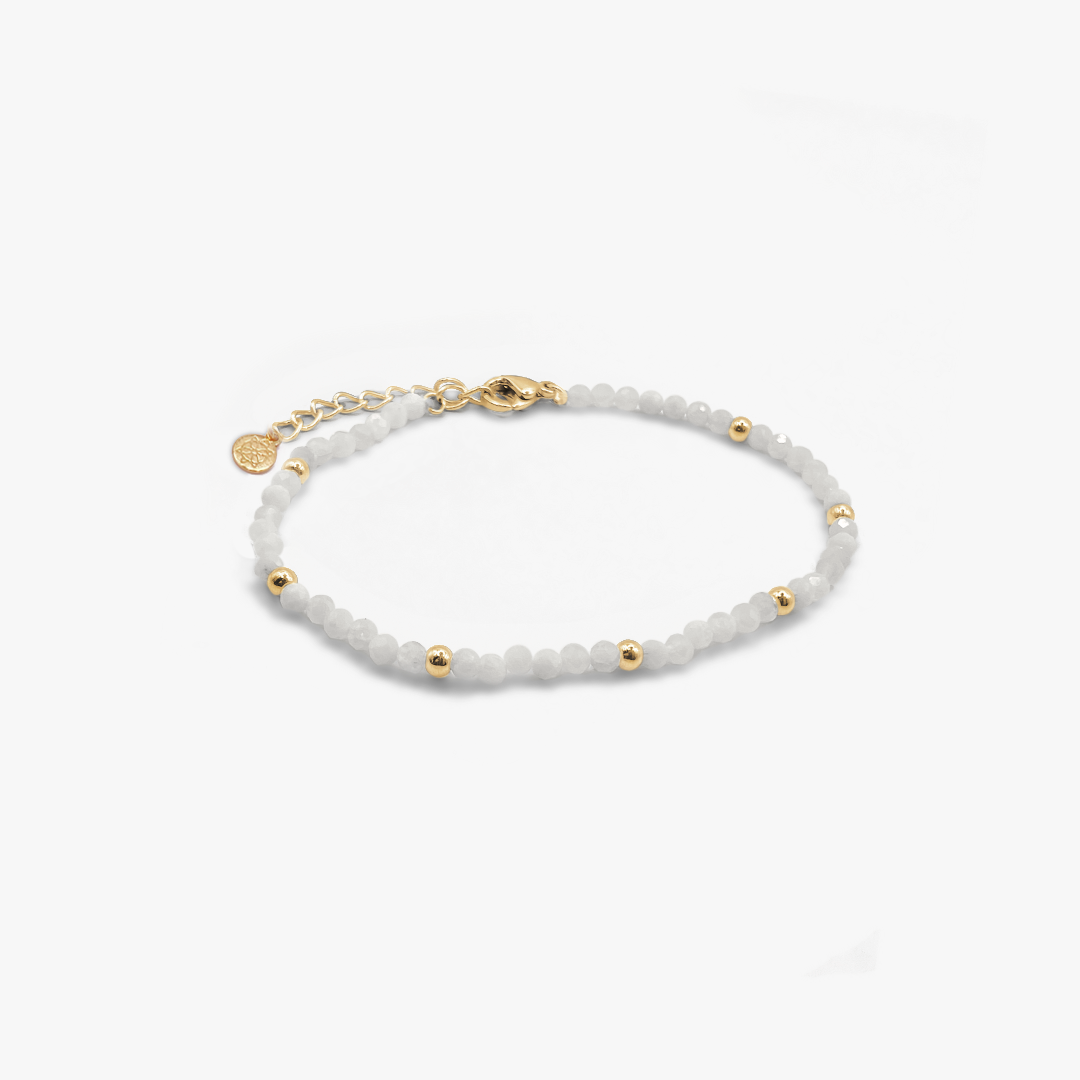 Sandbank White & Gold Beaded Bracelet