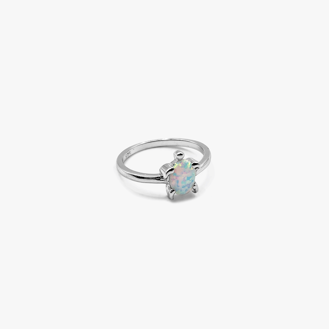 Iridescent Opal Turtle Ring