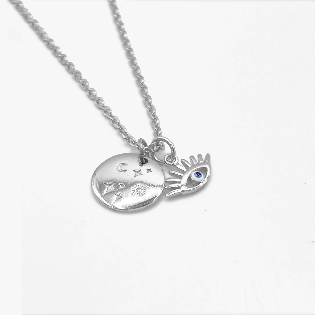 Evil Eye Coin Necklace