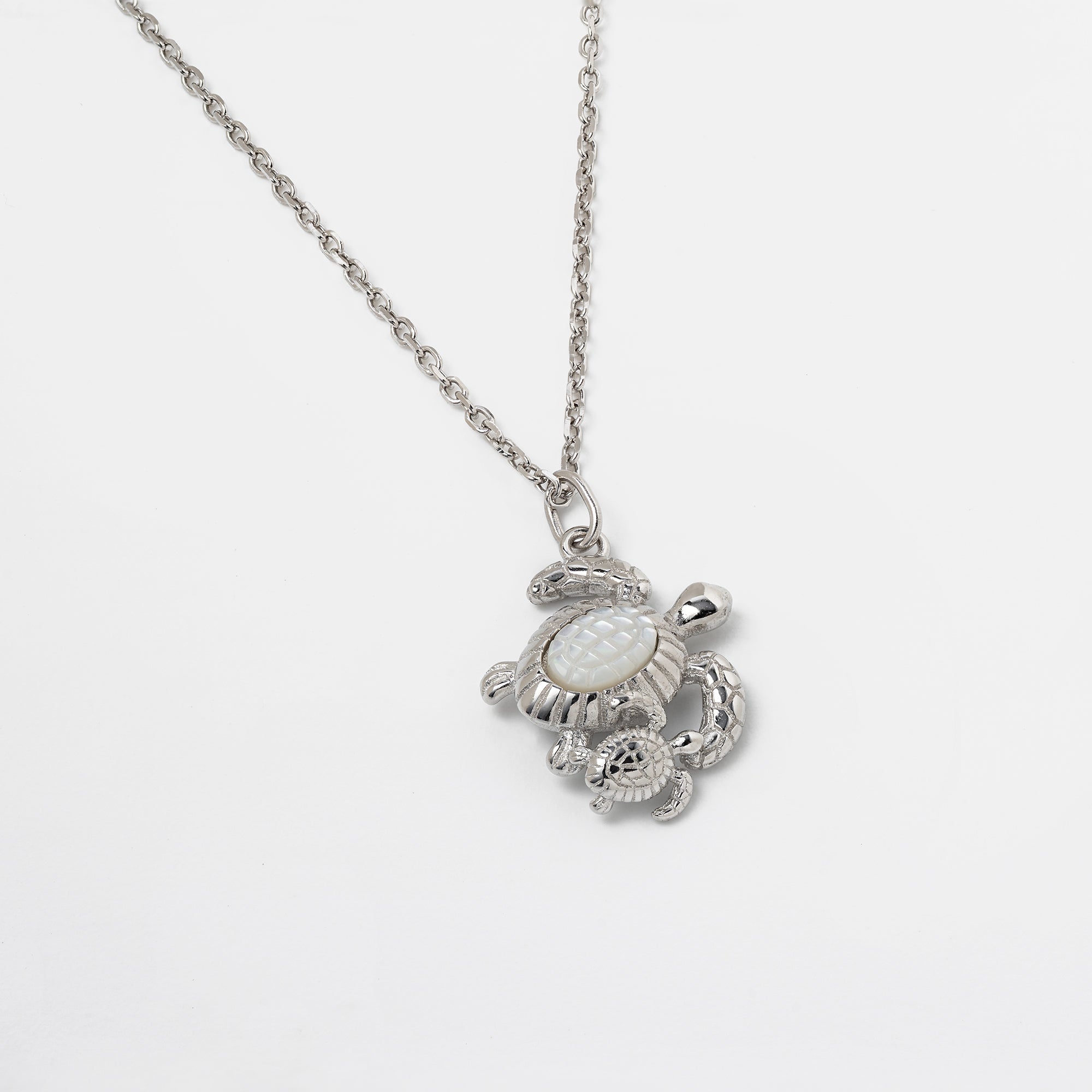 Mother of Pearl Turtle Necklace