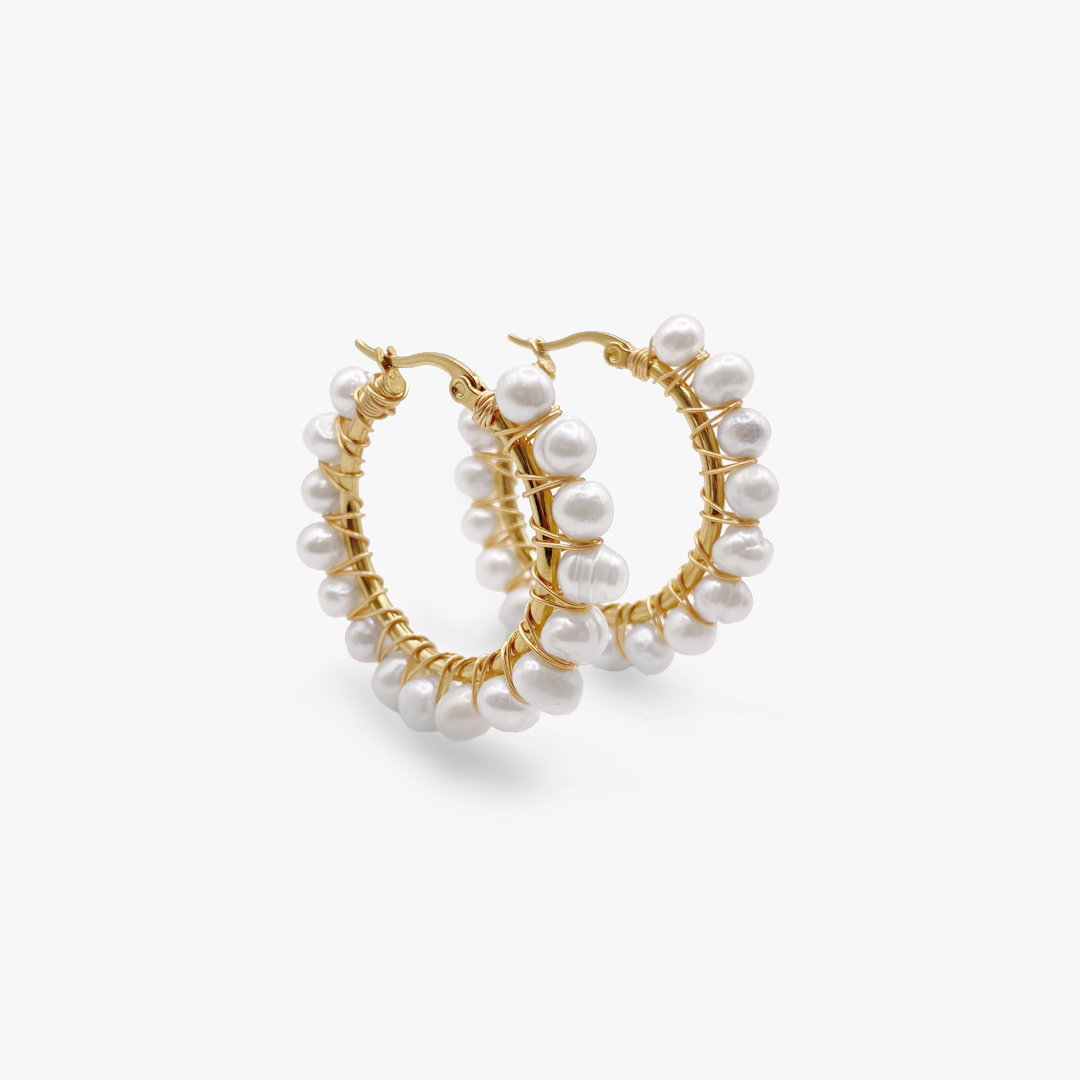 Bohemia Maxi Pearl Hoops