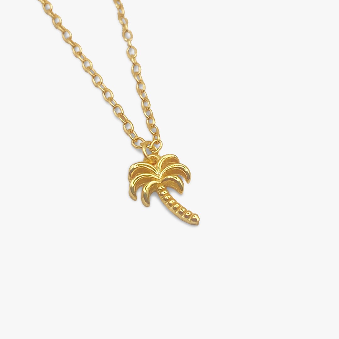 Gold Palm Tree Necklace
