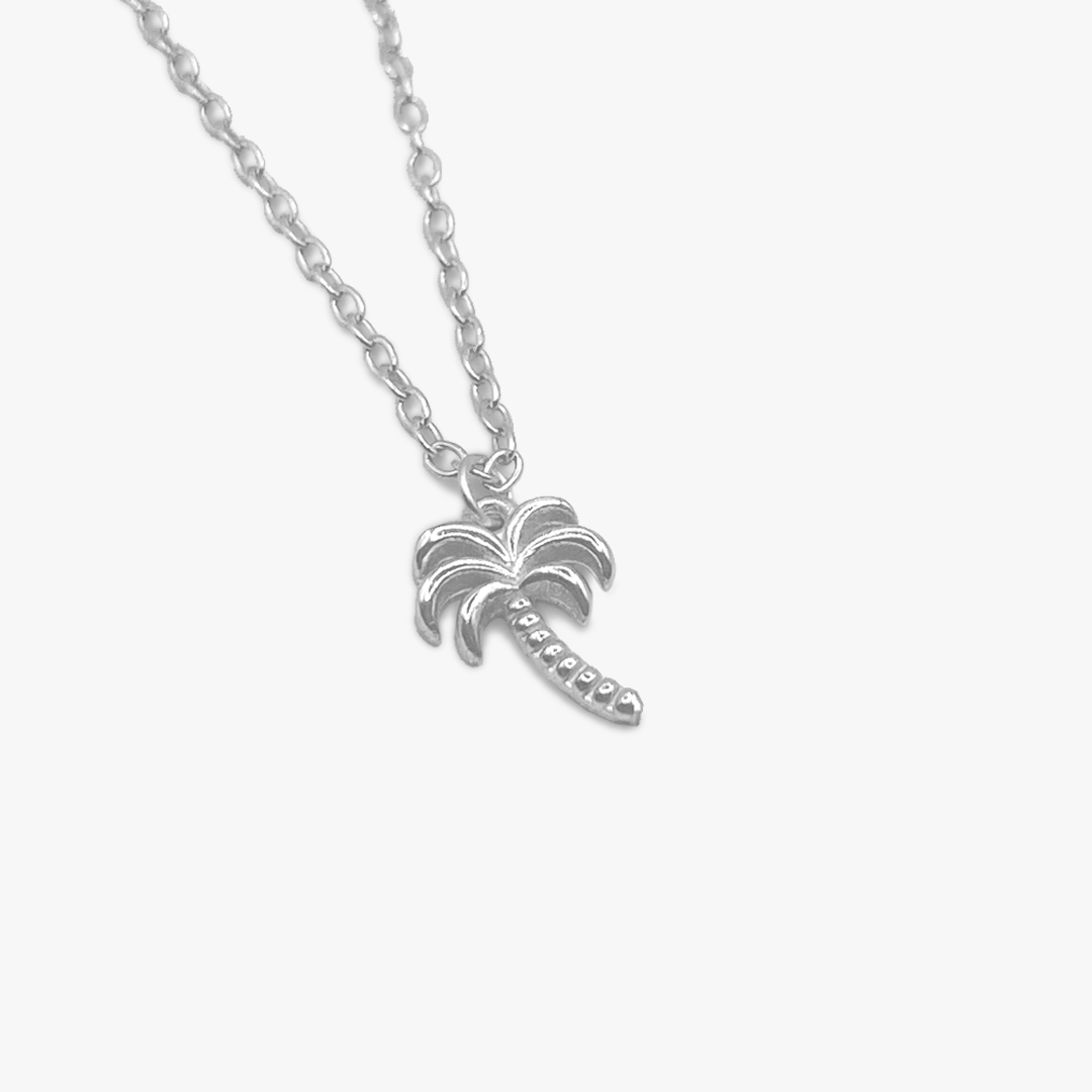 Silver Palm Tree Necklace