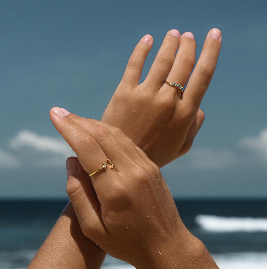 Sea of Stars Adjustable Ring in Gold