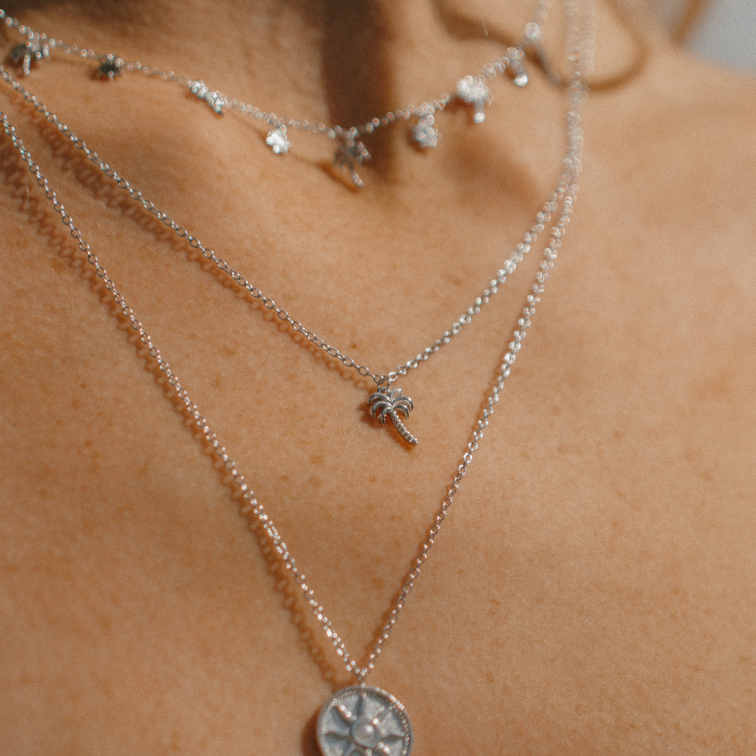 Silver Palm Tree Necklace