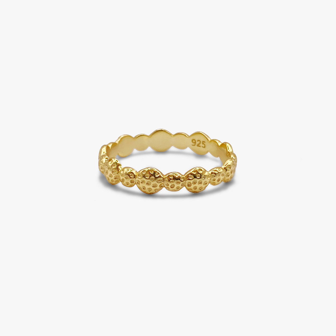 Hammered Ring - Gold Plated