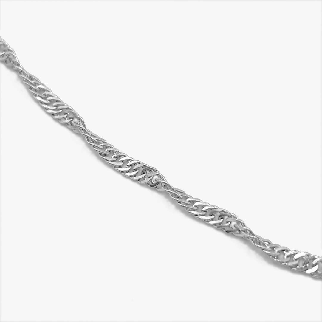 Twisted rope hot sale chain silver