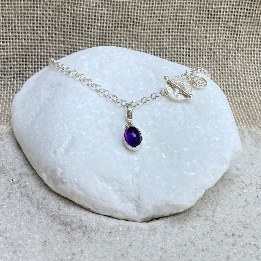 Genuine Amethyst Charm