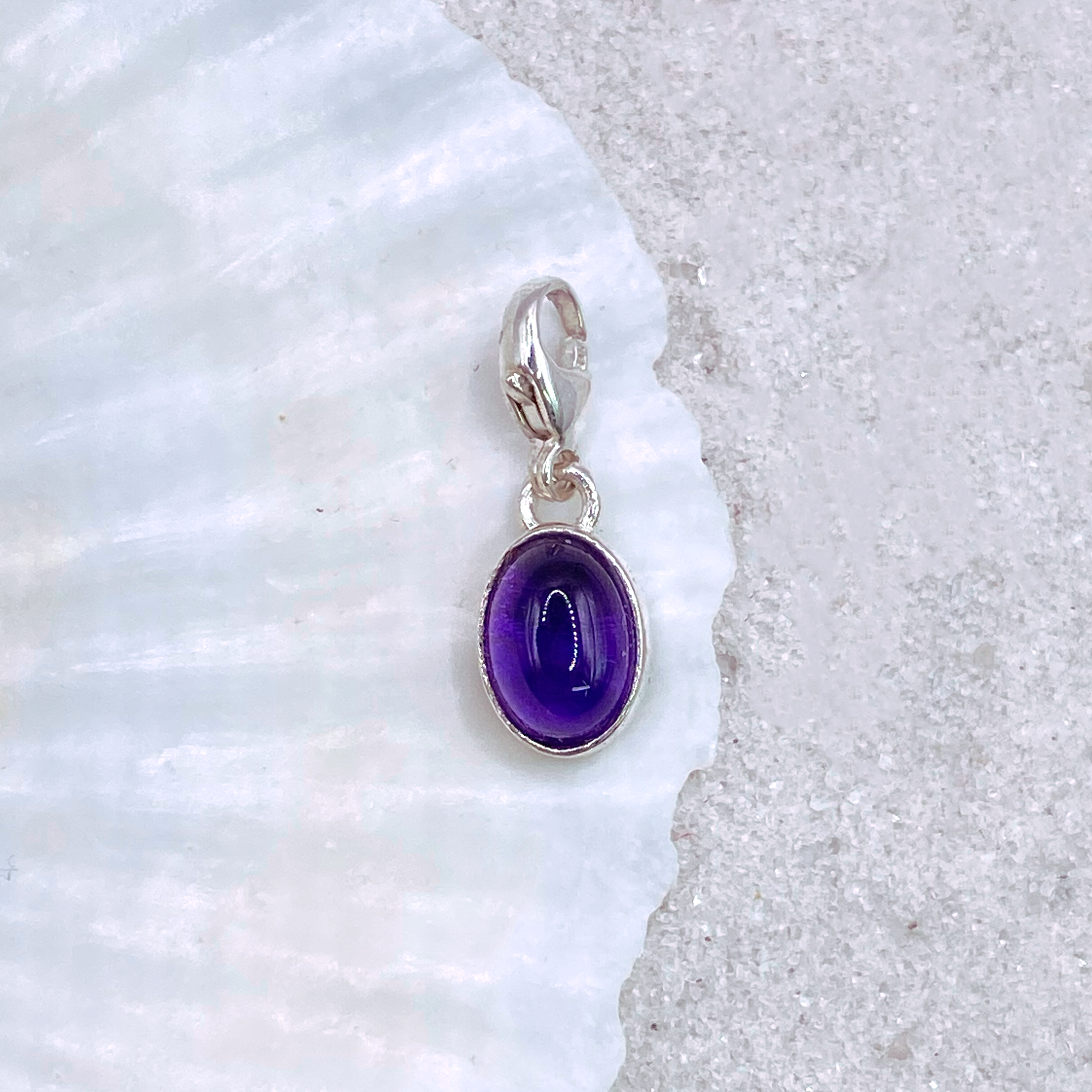 Genuine Amethyst Charm