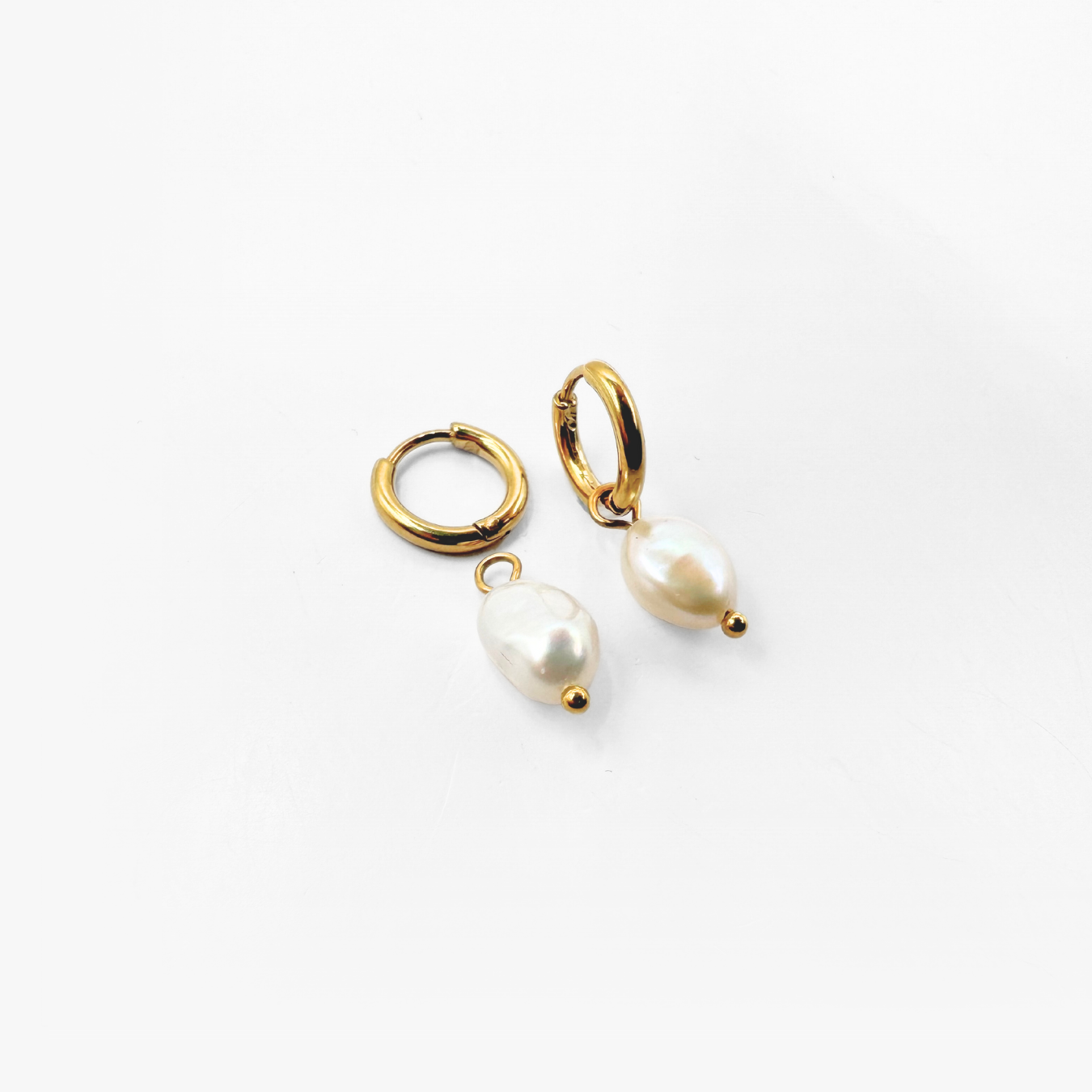 Pearl Earring Charm - Gold Plated (pair)