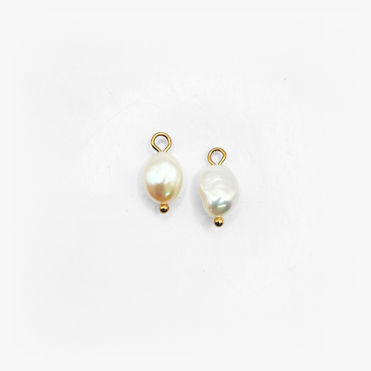 Pearl Earring Charm - Gold Plated (pair)