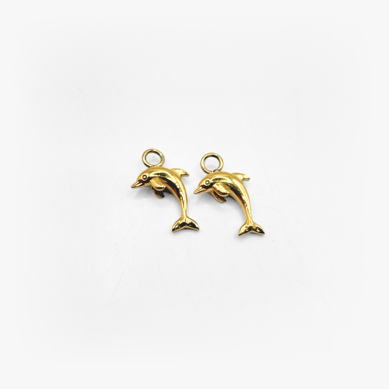 Dolphin Earring Charm - Gold Plated (pair)