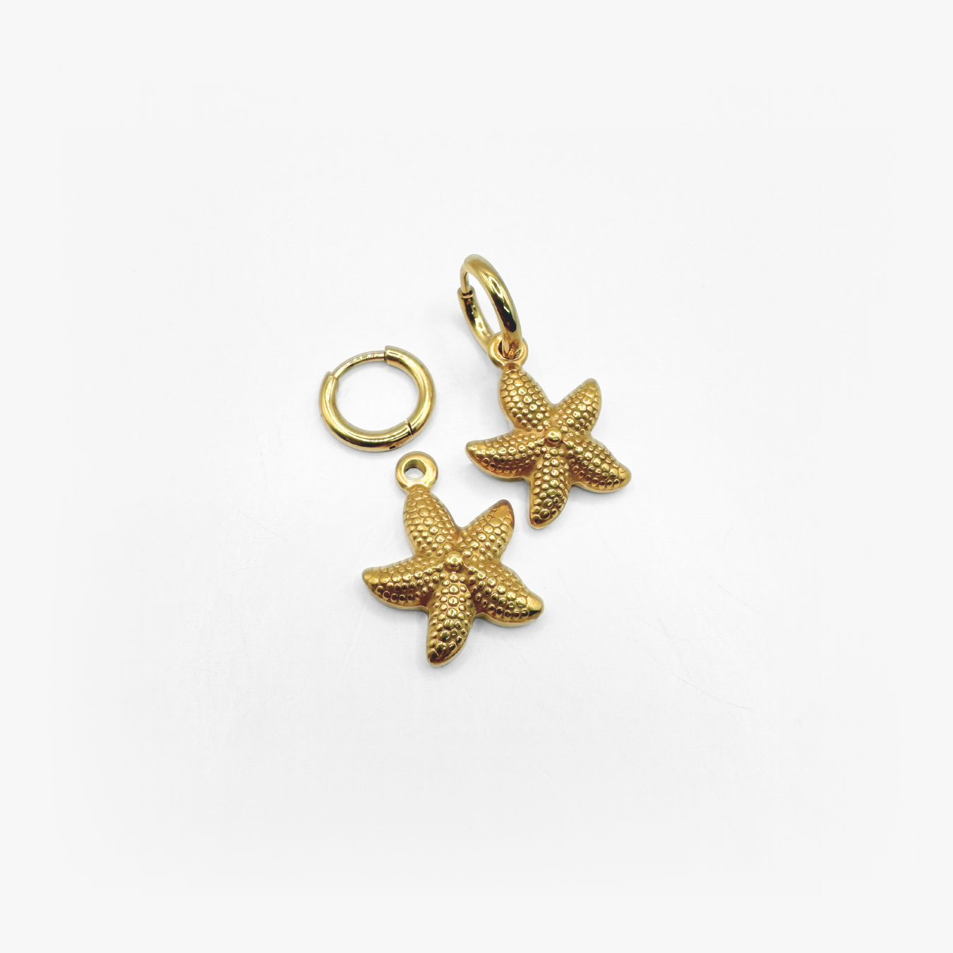 Starfish Hoops - Gold Plated