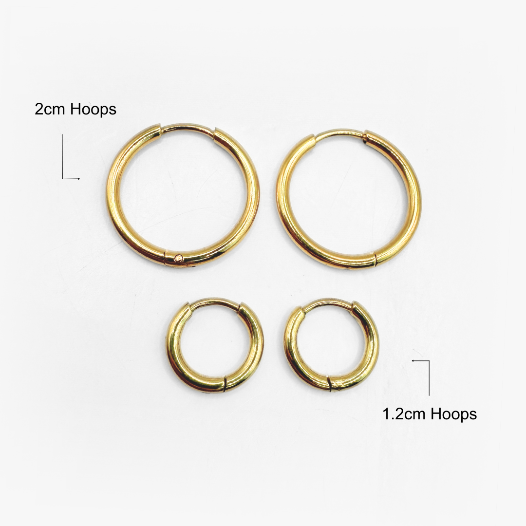 Pearl Hoops - Gold Plated