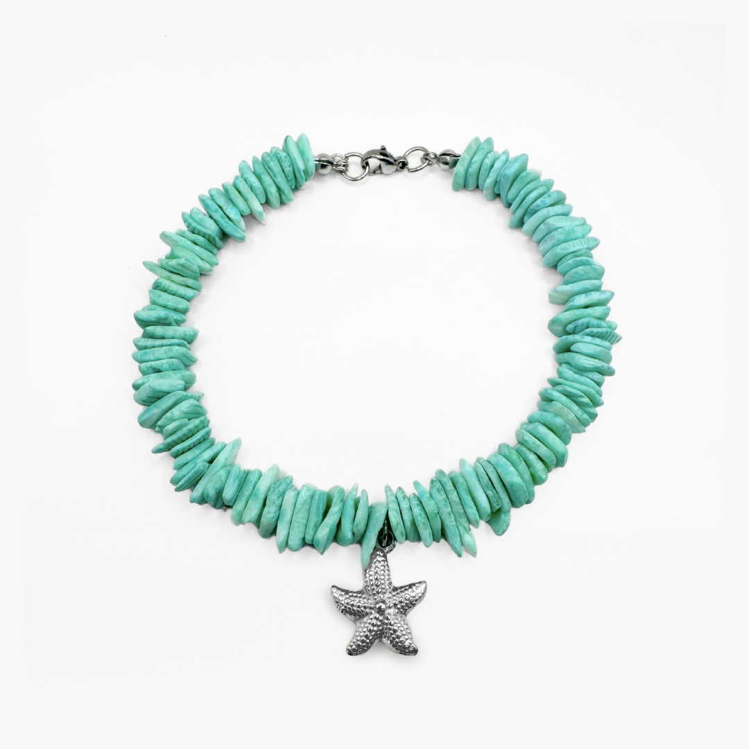 Sea-Green Shell Starfish Anklet