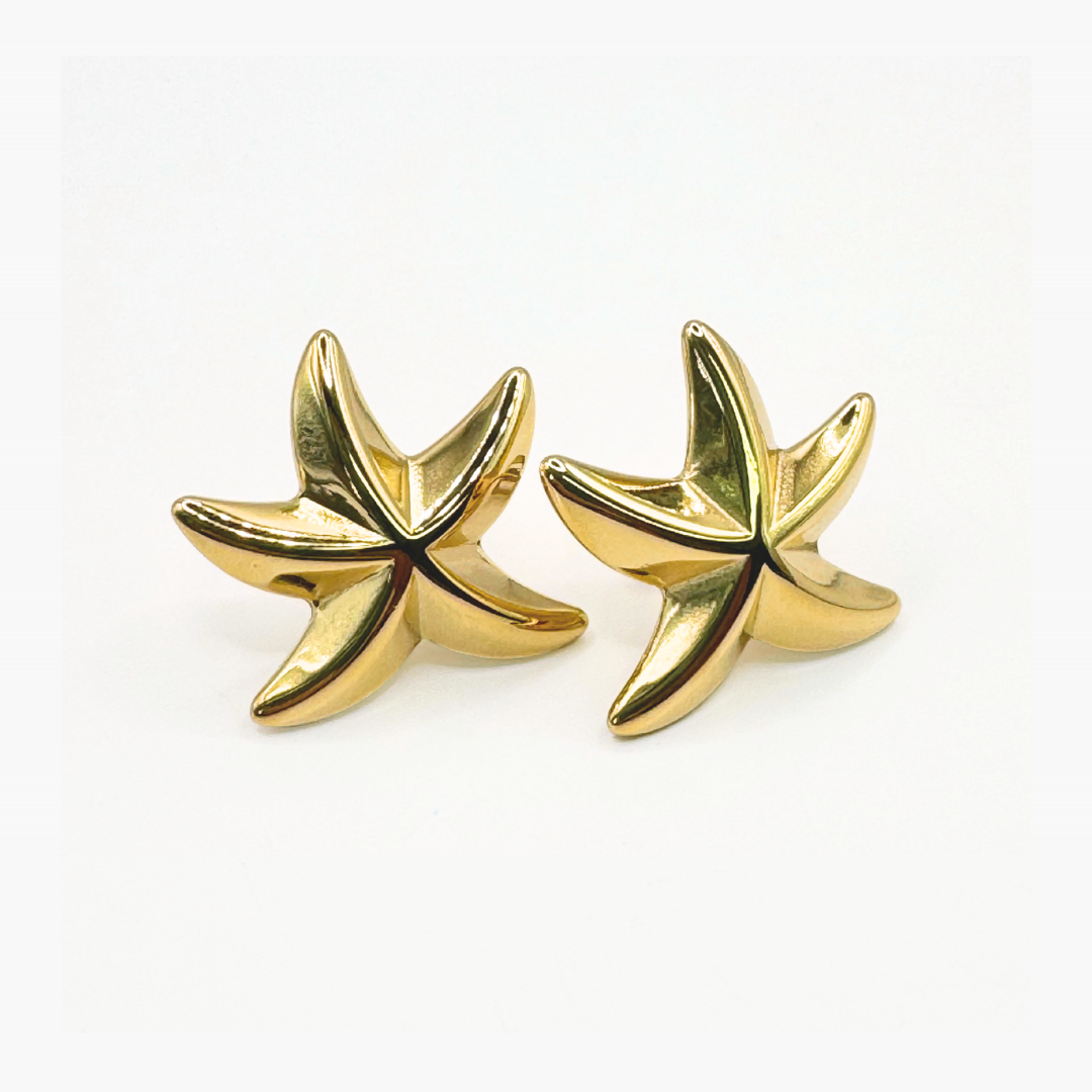 Starfish Earrings in Gold Plating