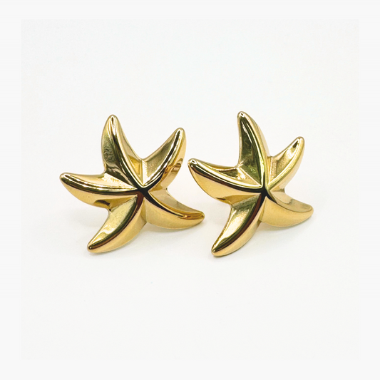 Starfish Earrings in Gold Plating