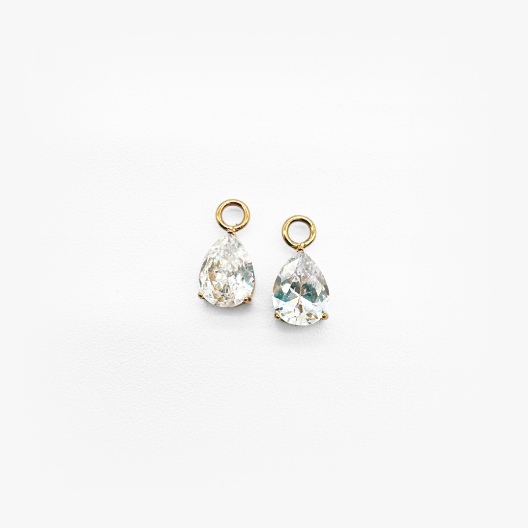 Birthstone Earring Charm - Gold Plating (pair)