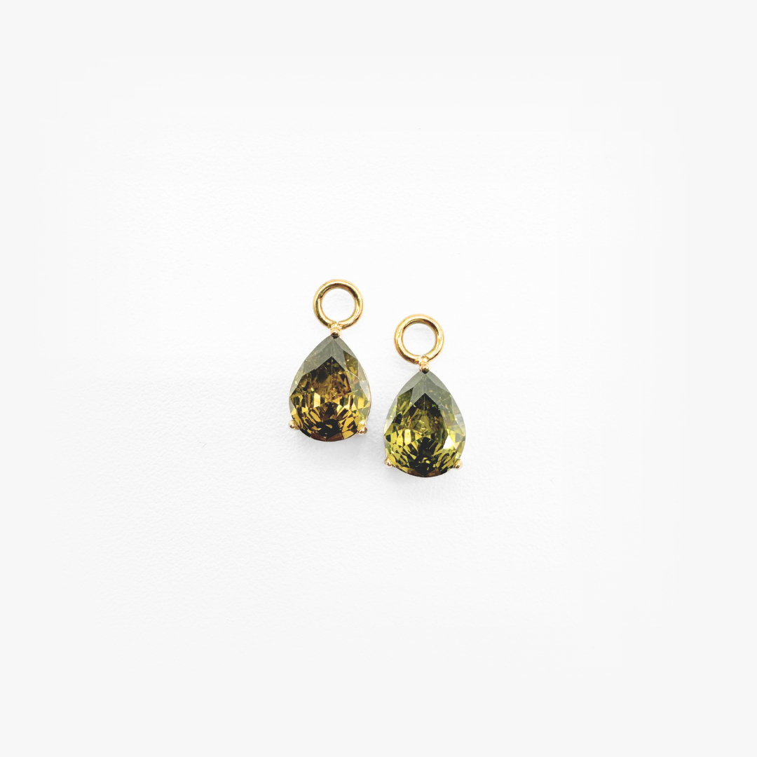 Birthstone Earring Charm - Gold Plating (pair)