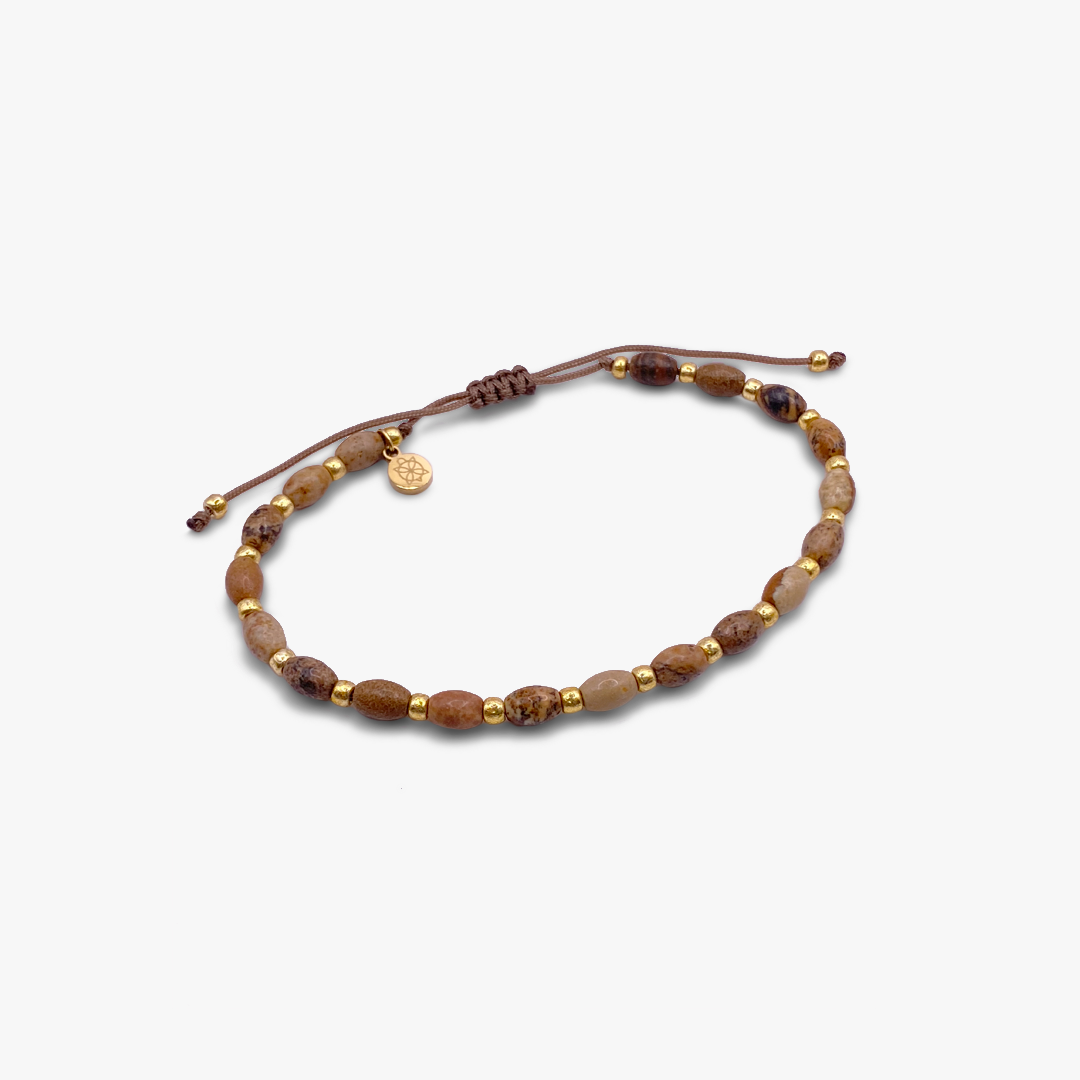 Eivissa Beaded Friendship Bracelet in Latte