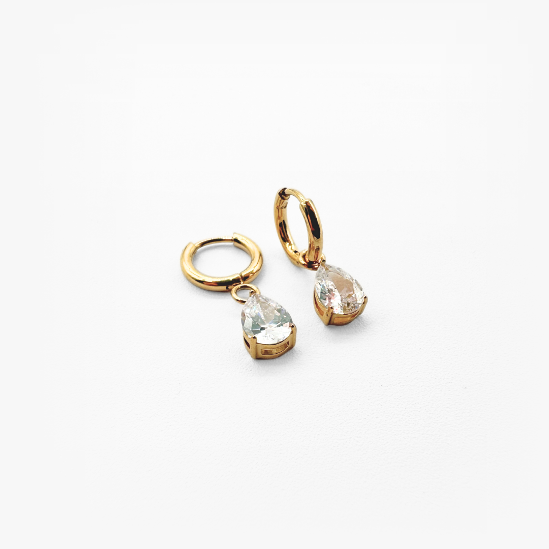 Birthstone Hoops - Gold Plating