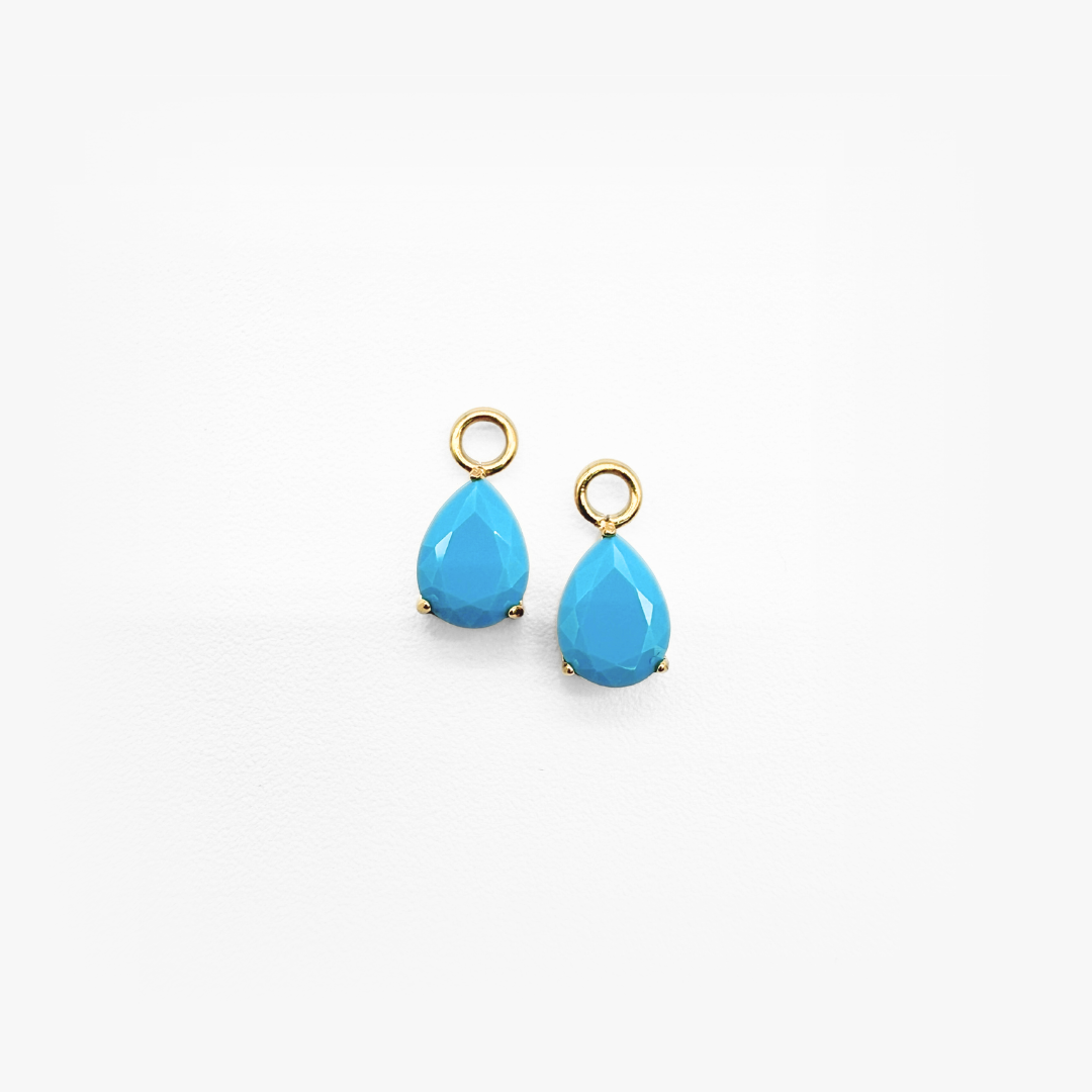 Birthstone Earring Charm - Gold Plating (pair)