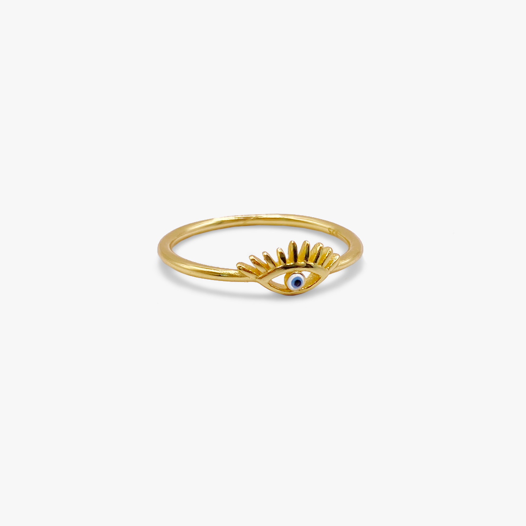 Evil Eye Ring - Gold Plated