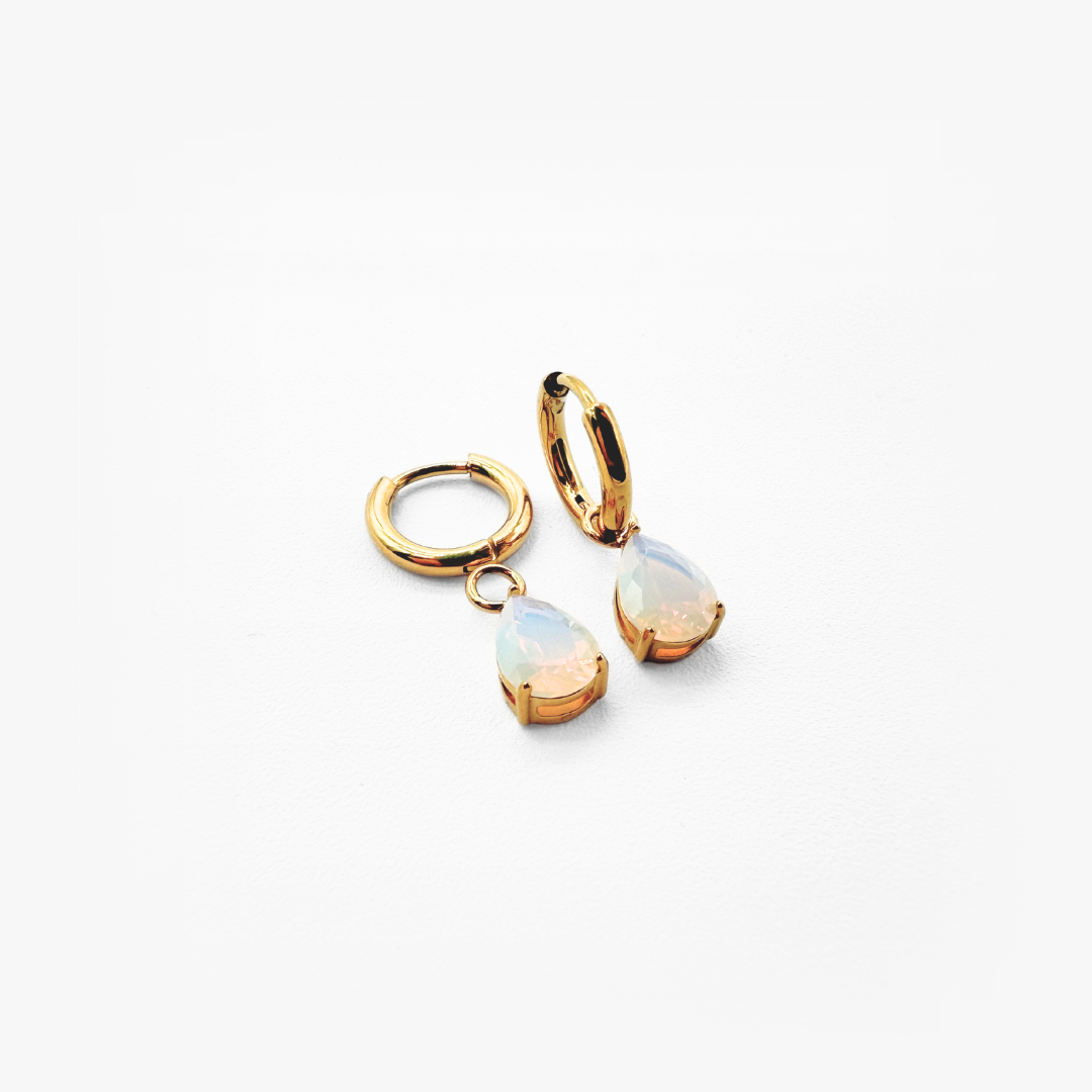 Birthstone Hoops - Gold Plating