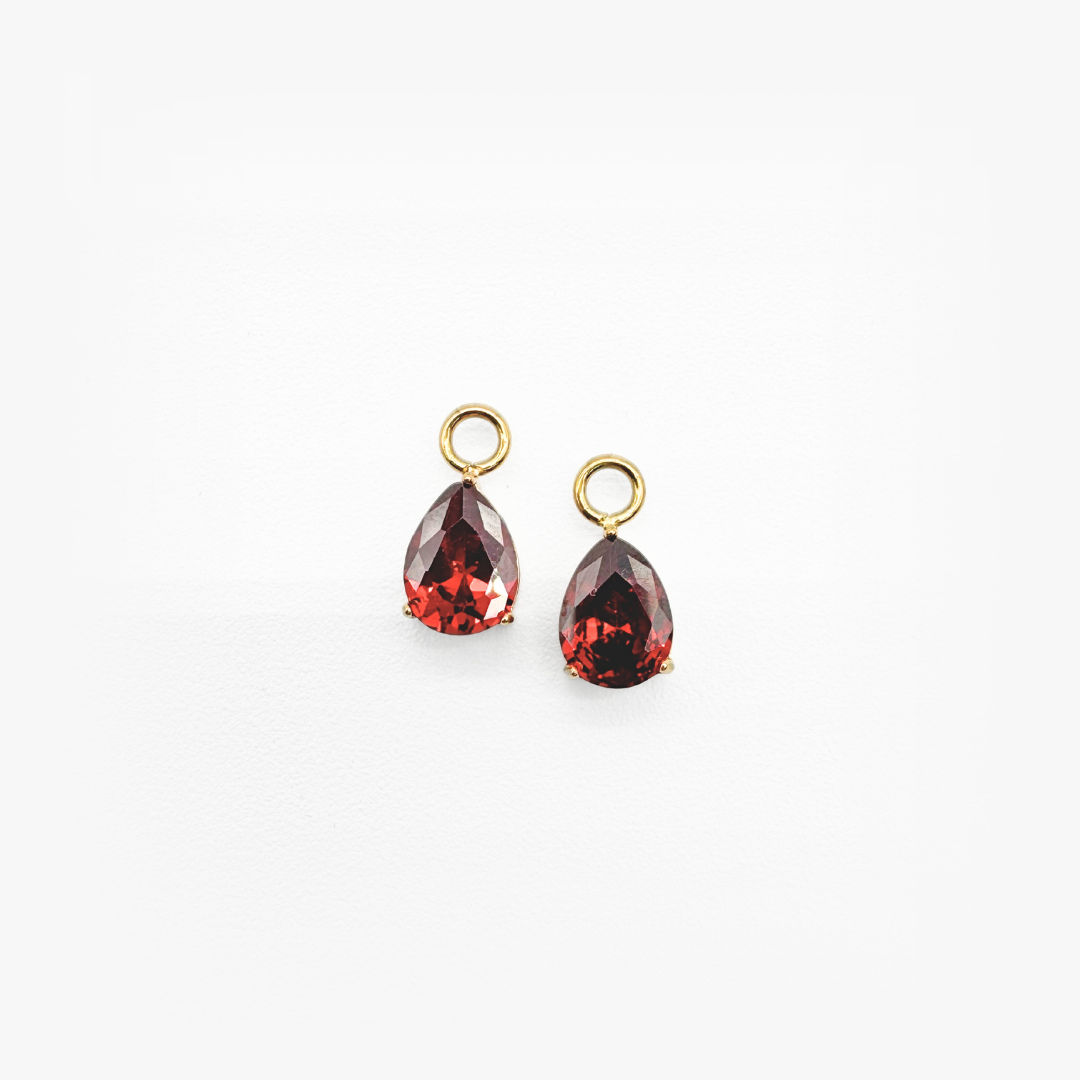 Birthstone Earring Charm - Gold Plating (pair)