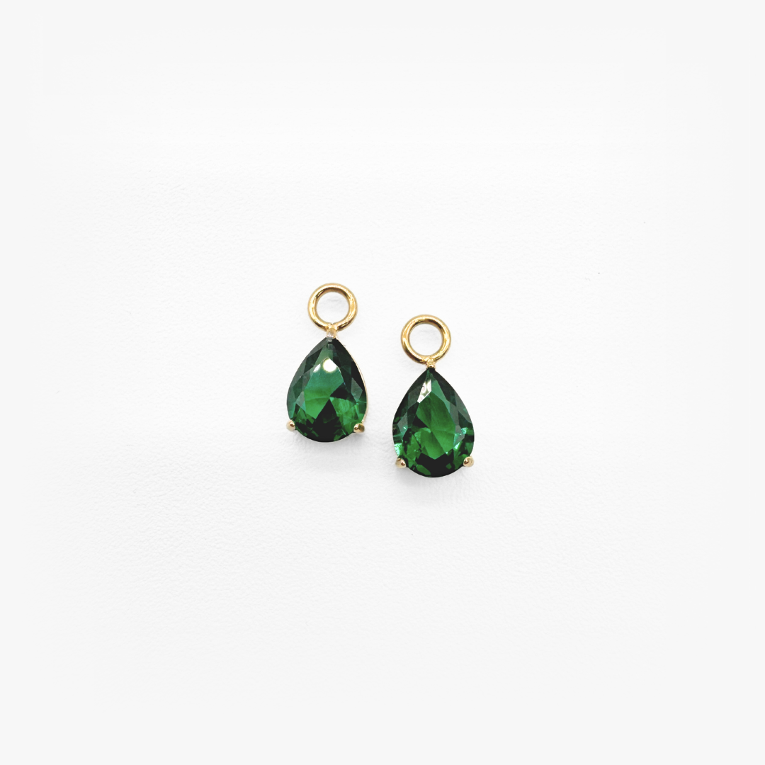 Birthstone Earring Charm - Gold Plating (pair)