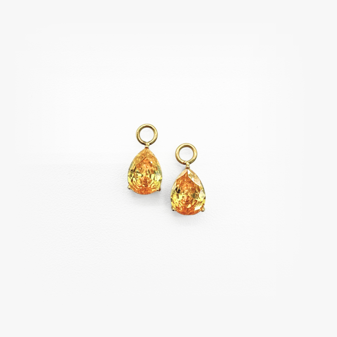 Birthstone Earring Charm - Gold Plating (pair)