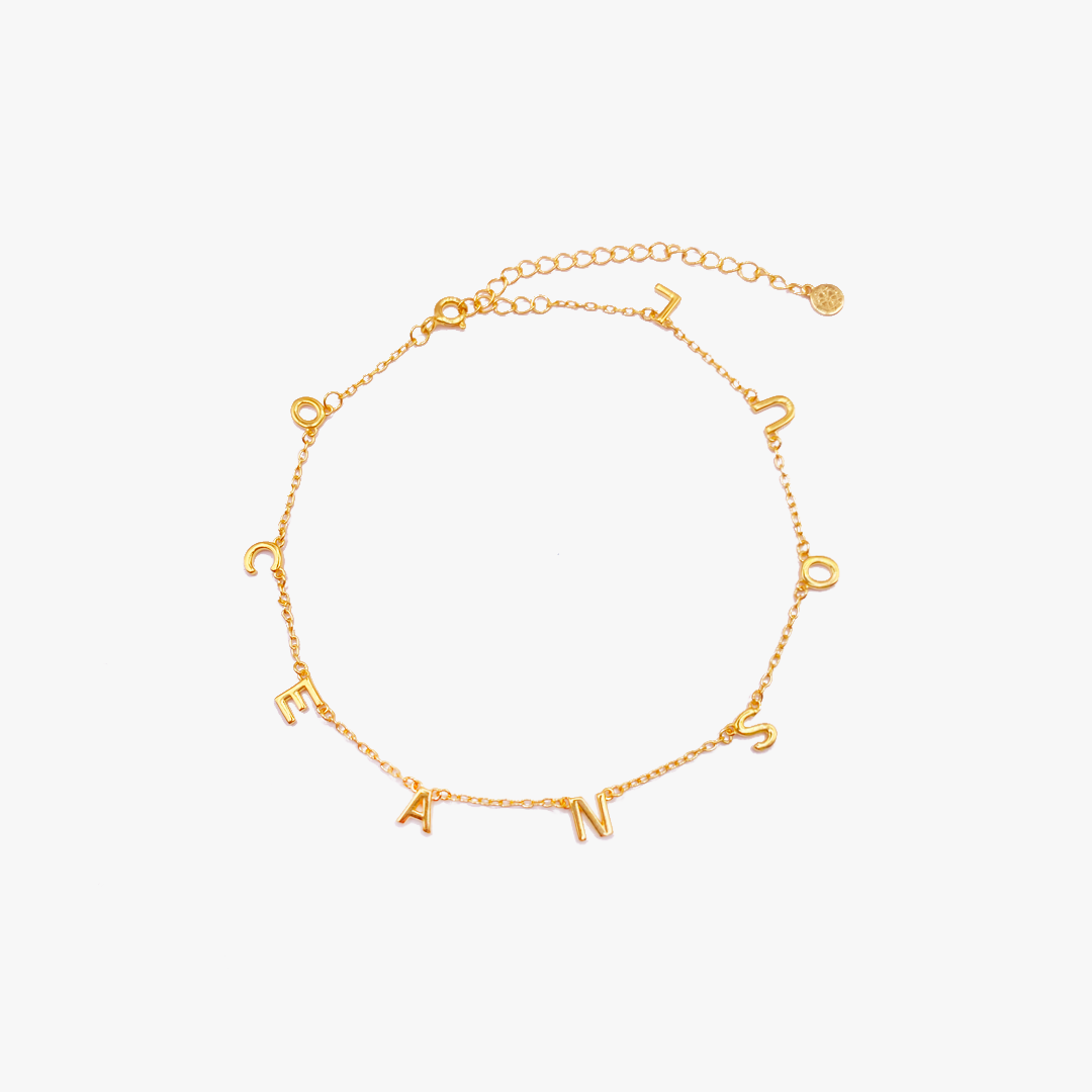 Ocean Soul Anklet in Gold