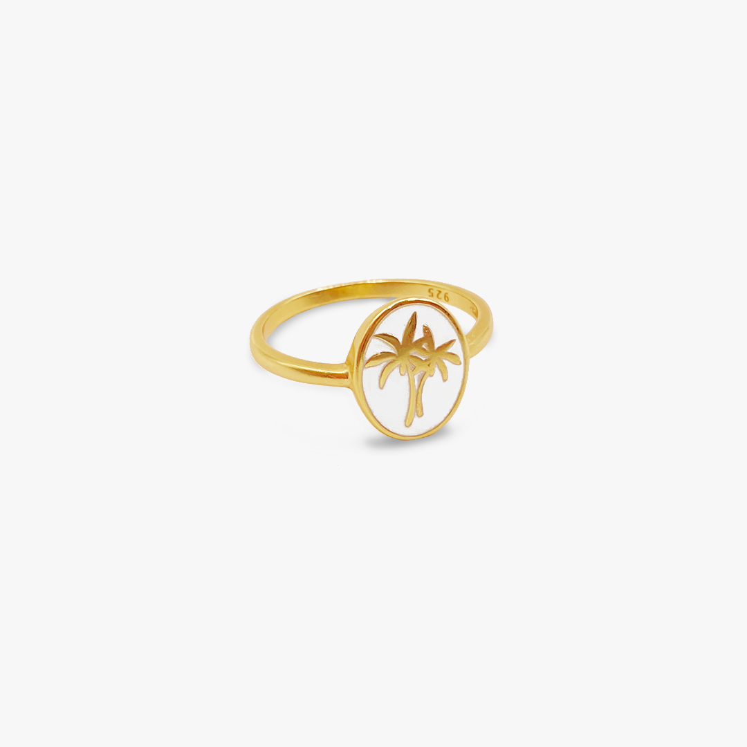 Gold Palm Tree Ring