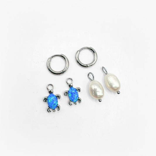 honu Charm Earring Set