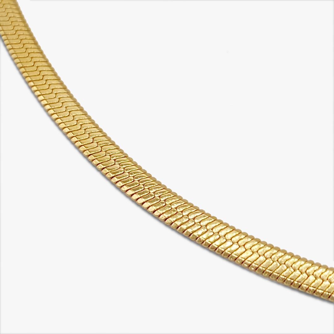 Herringbone Stacking Necklace - Gold Plated