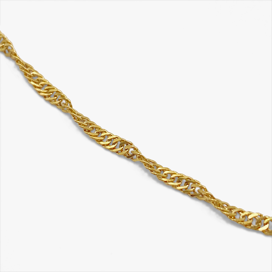 Twist Chain Necklace - Gold Plated