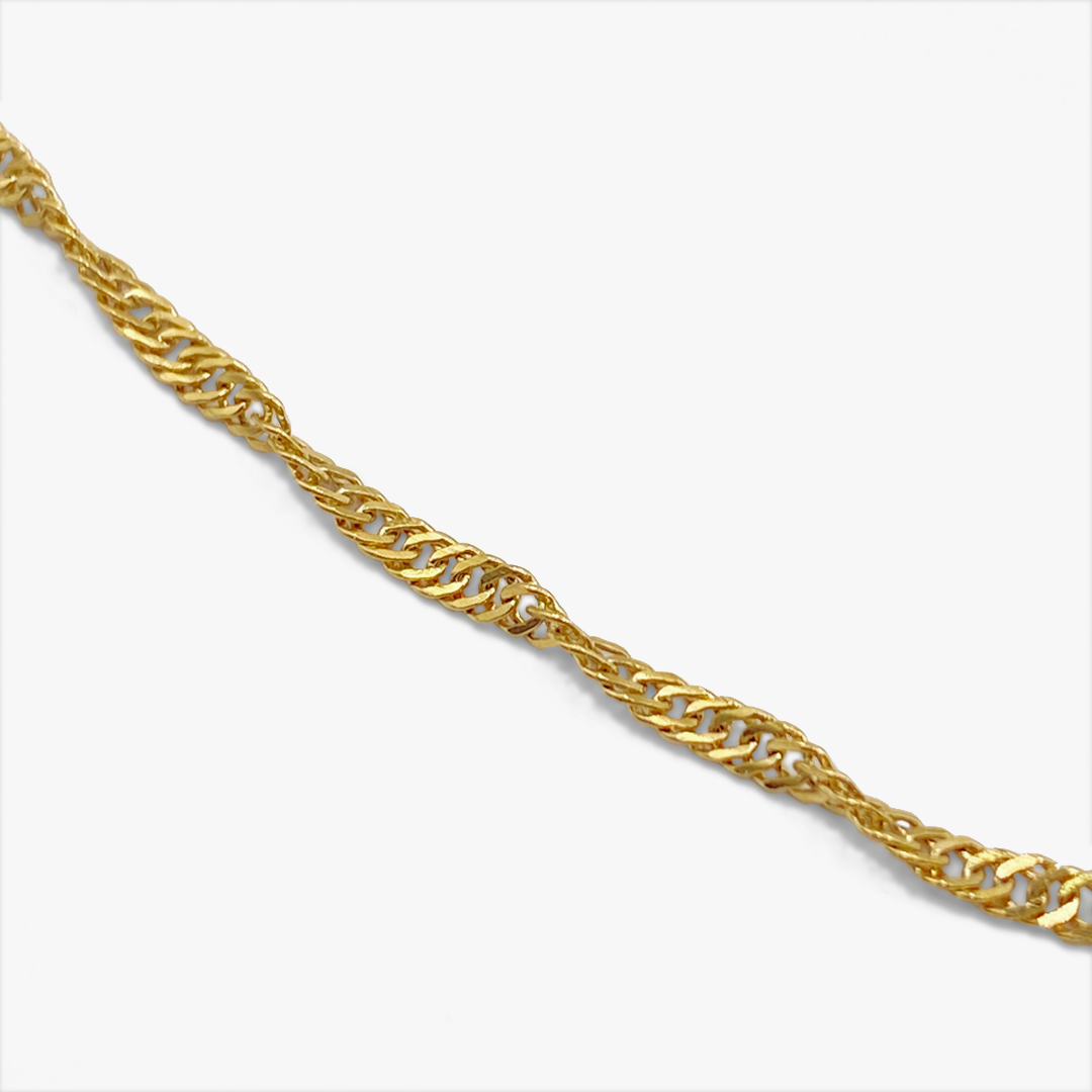 Twist chain halsband - guldpläterad