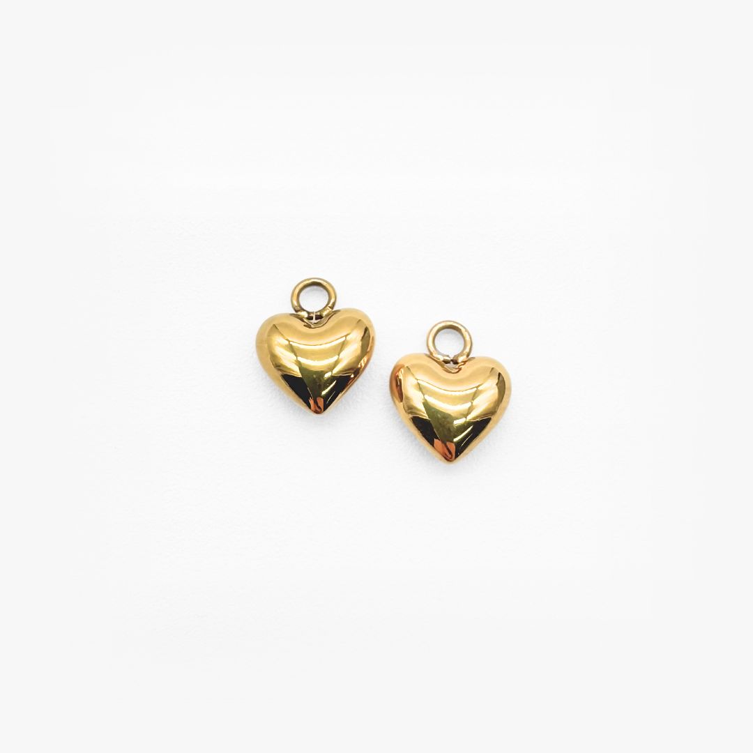 Heart Hoops - Gold Plated