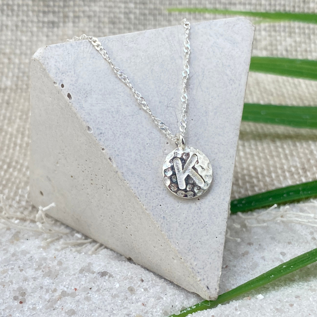Letter K Inline Initial Necklace in Sterling Silver | Kendra Scott