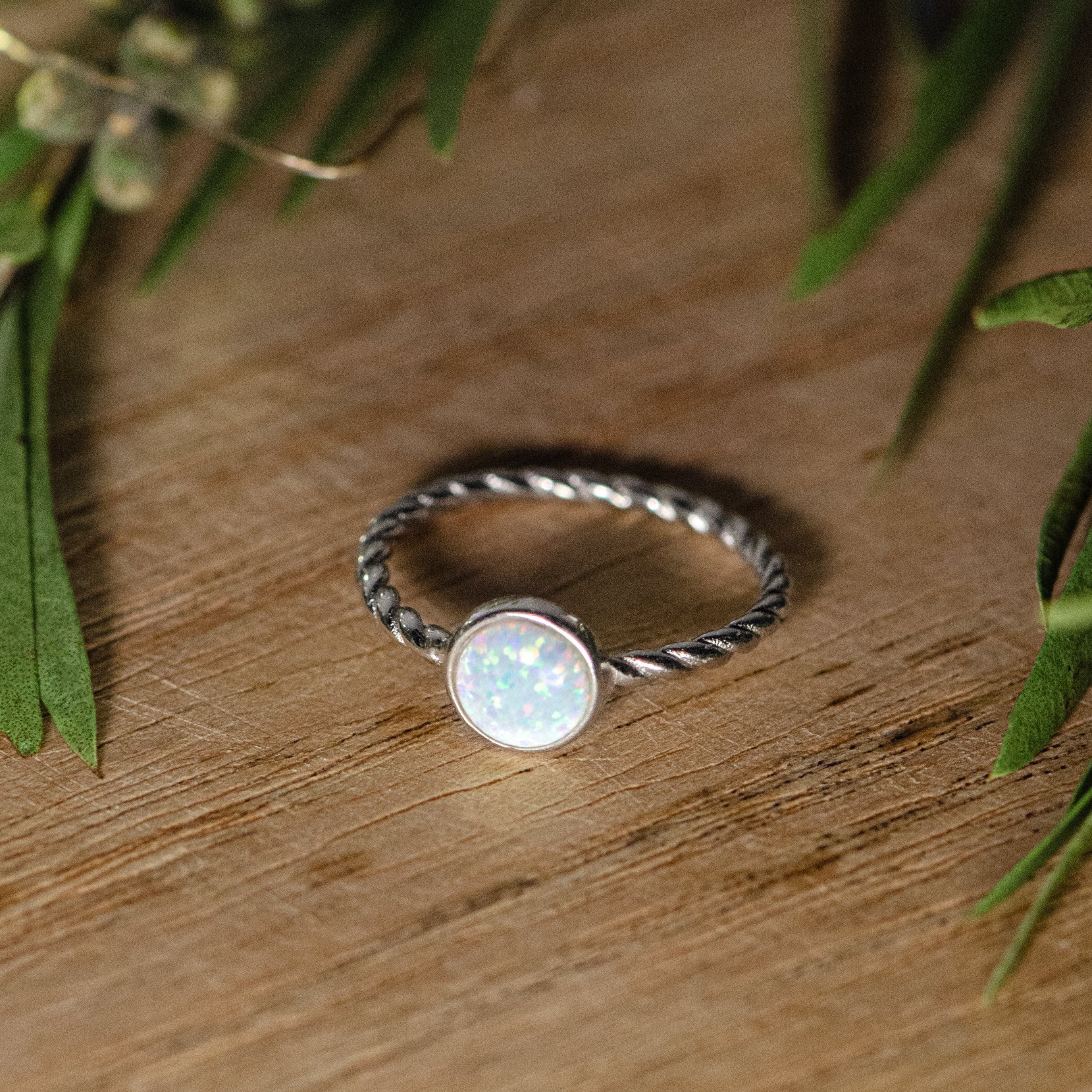 Opal Twist Ring