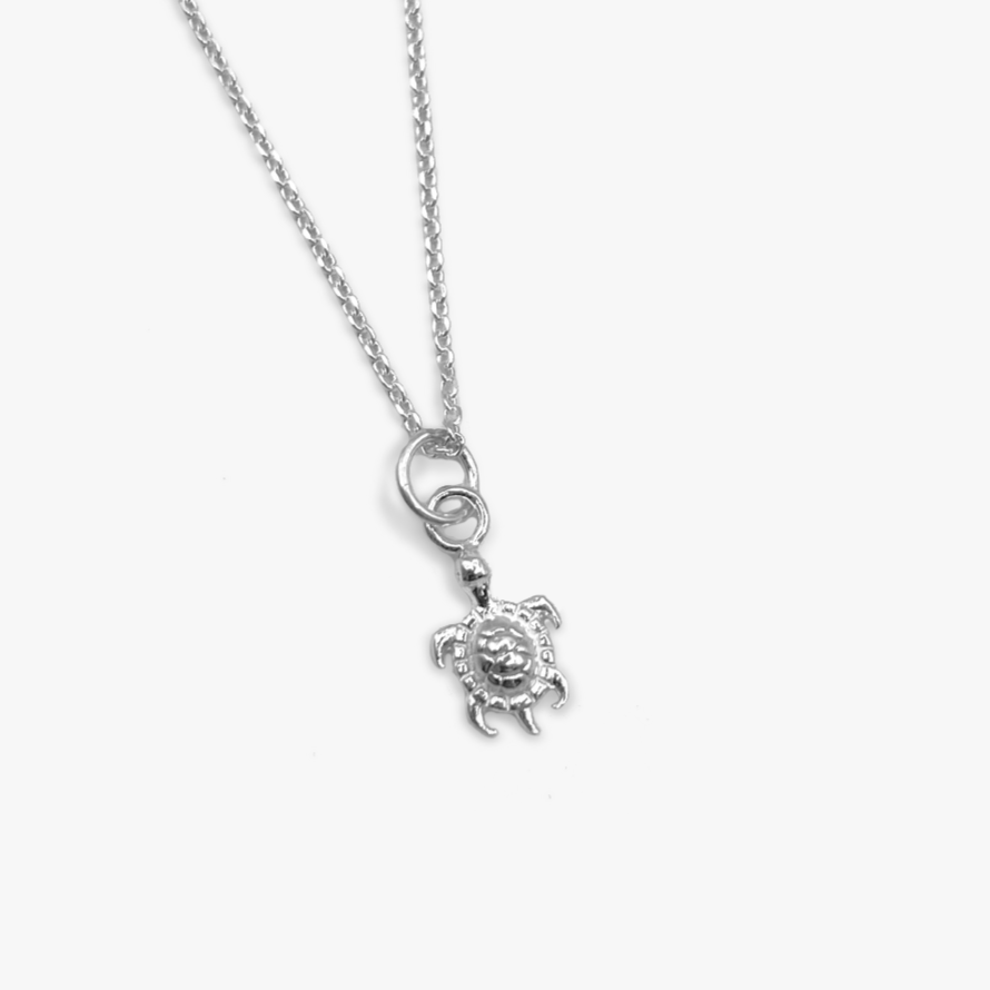 Sterling Silver Tiny Sea Turtle Necklace