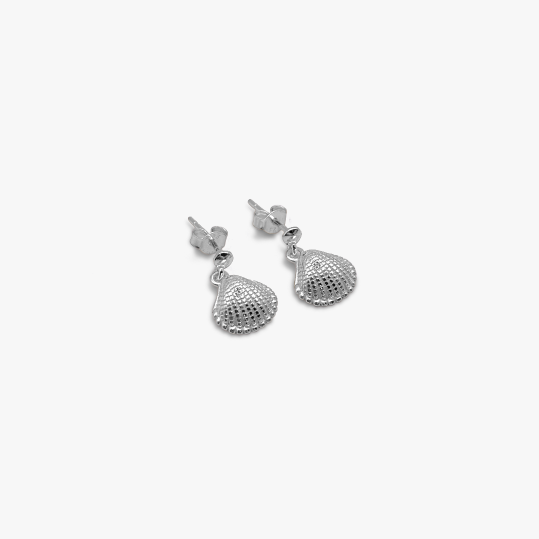 Sterling Silver Tiny Shell Earrings