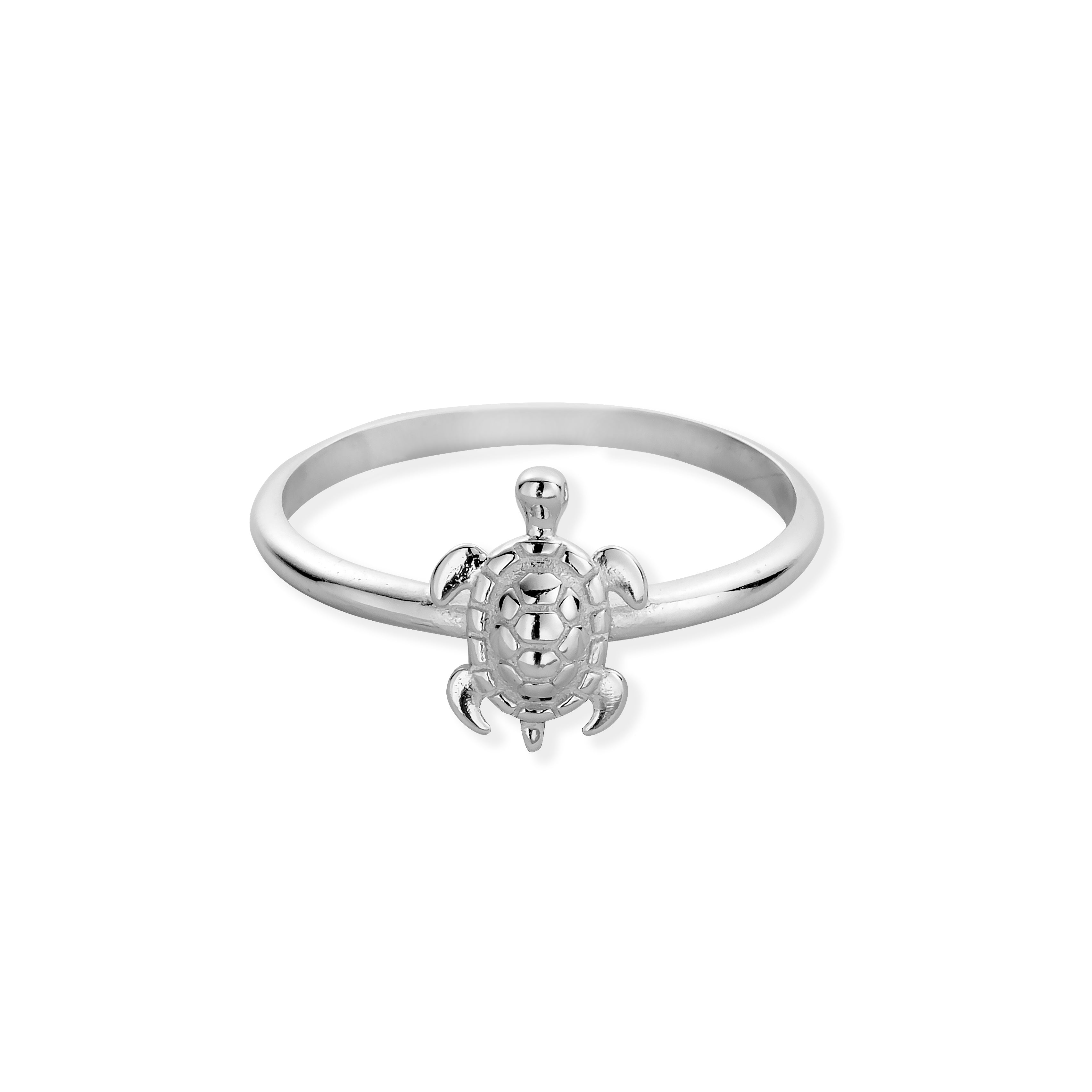 Sterling Silver Tiny Sea Turtle Ring (193370325022)
