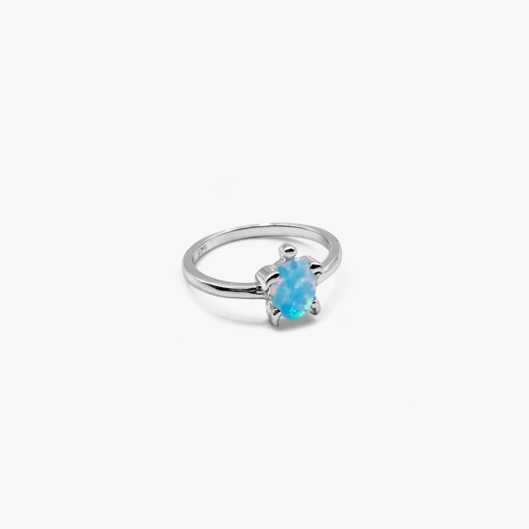 Blue Opal Sea Turtle Ring